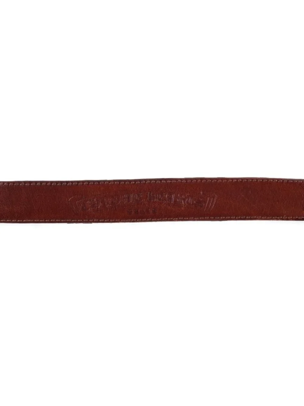 Chrome Hearts Blt Otj 1.0 Leather Belt Brown Silver